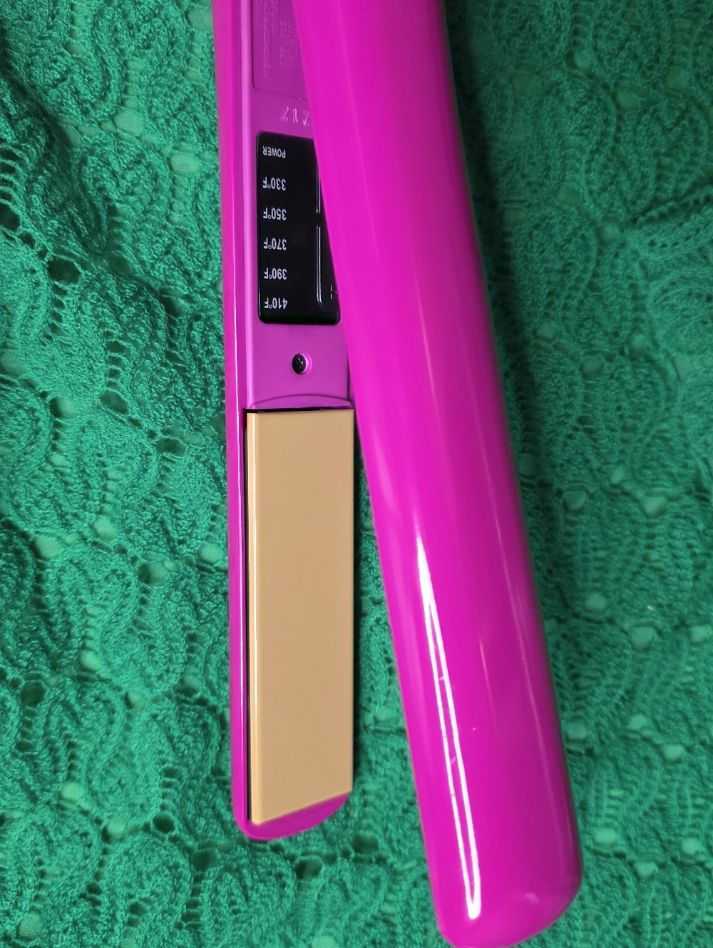 CHI Hot Pink Hair Straightener with Gold Plates
